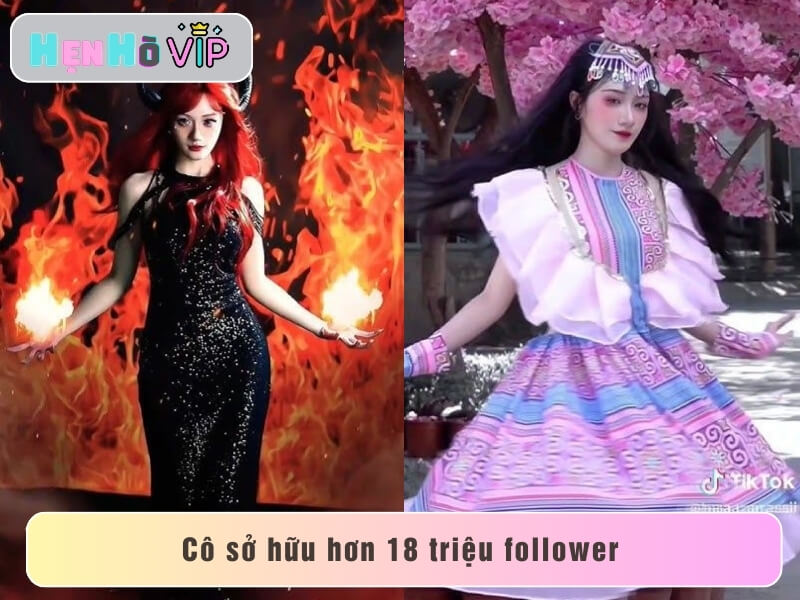 Cô sở hữu hơn 18 triệu follower trên nền tảng TikTok
