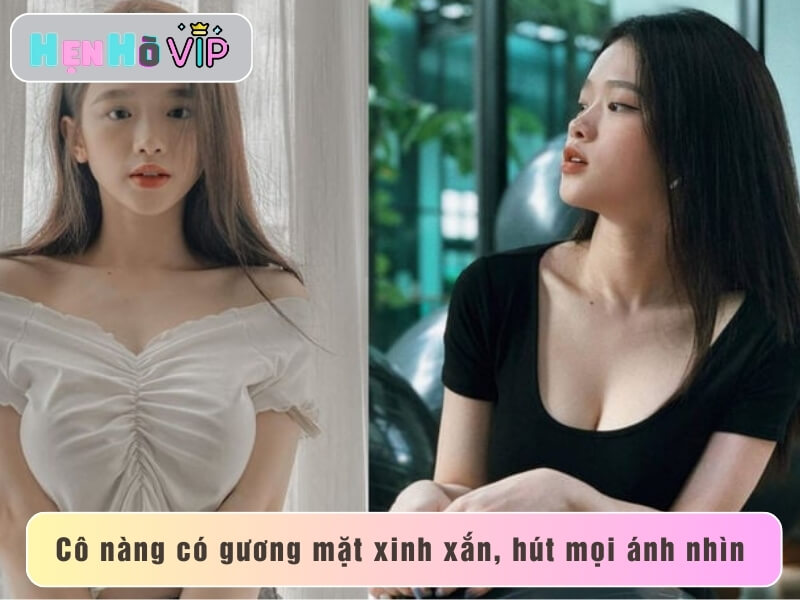 Cô nàng có gương mặt xinh xắn, hút mọi ánh nhìn