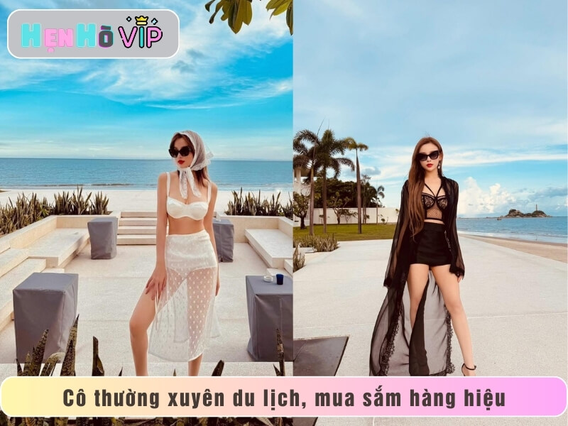 Cô thường xuyên du lịch nước ngoài, mua sắm hàng hiệu và được chồng cưng chiều.