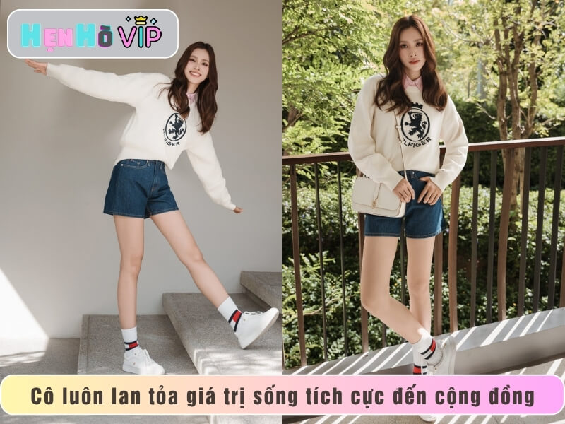 Cô luôn lan tỏa giá trị sống tích cực đến cộng đồng